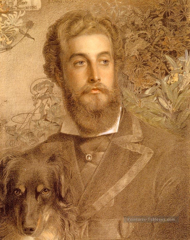 Portrait de Cyril Fleur Lord Battersea peintre victorien Anthony Frederick Augustus Sandys Peintures à l'huile